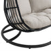 Playa Double Swing Egg Chair Complete - Dark Grey and Olefin Beige - Faith Furniture (Manhattan, KS)