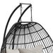 Playa Double Swing Egg Chair Complete - Dark Grey and Olefin Beige - Faith Furniture (Manhattan, KS)
