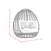 Playa Twin Egg Chair - Dark Grey and Olefin Beige with 3 Pillows - Faith Furniture (Manhattan, KS)