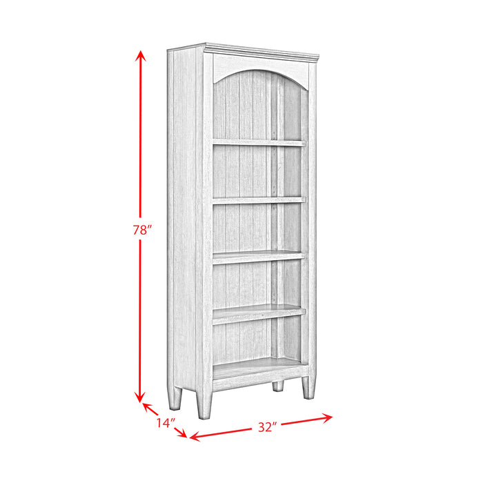 Portico Open Bookcase in Brown Oak - Faith Furniture (Manhattan, KS)