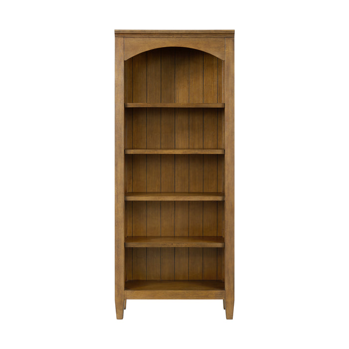 Portico Open Bookcase in Brown Oak - Faith Furniture (Manhattan, KS)