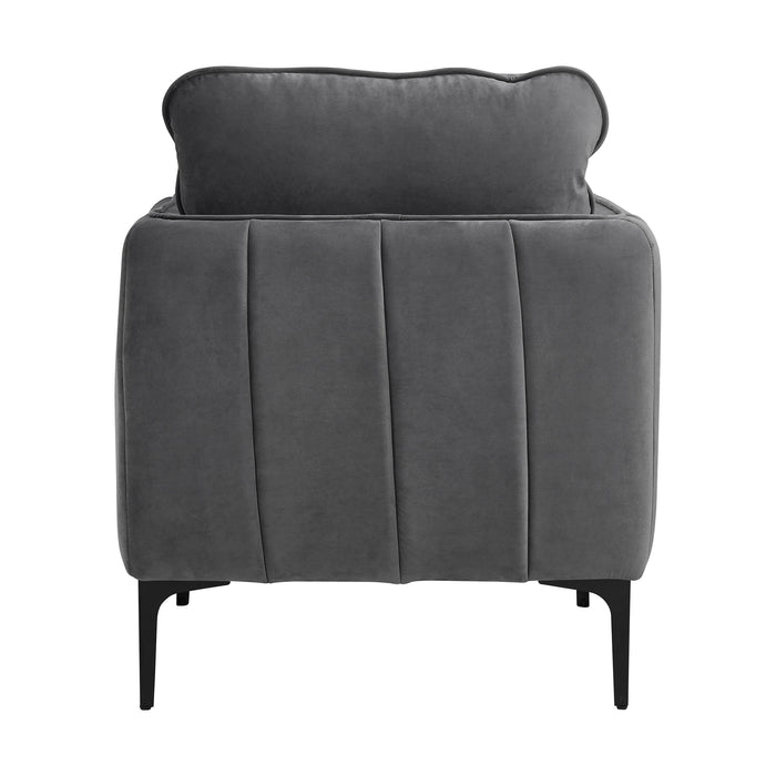 Rae Chair in Lavish 152 Grey Velvet - Faith Furniture (Manhattan, KS)
