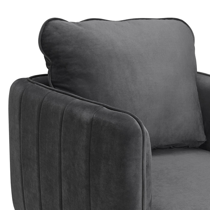 Rae Chair in Lavish 152 Grey Velvet - Faith Furniture (Manhattan, KS)