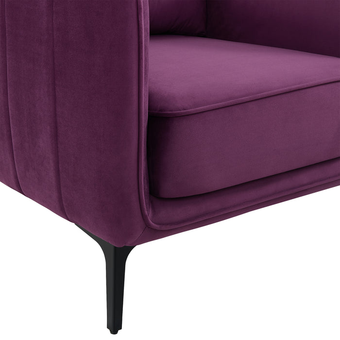 Rae Chair in Lavish 152 Purple Velvet - Faith Furniture (Manhattan, KS)