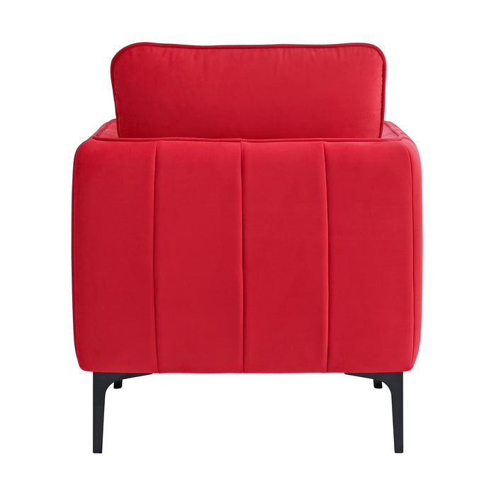 Rae Chair in Lavish 152 Red Velvet - Faith Furniture (Manhattan, KS)