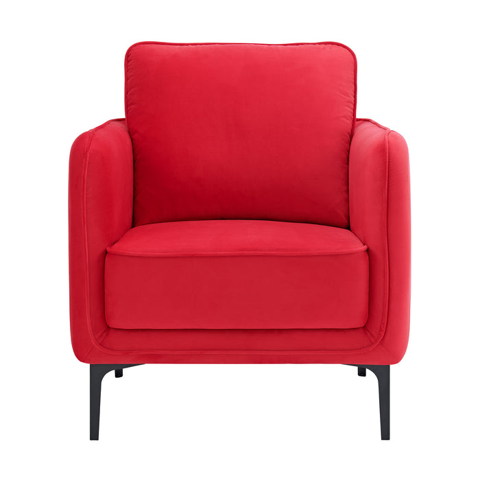 Rae Chair in Lavish 152 Red Velvet - Faith Furniture (Manhattan, KS)