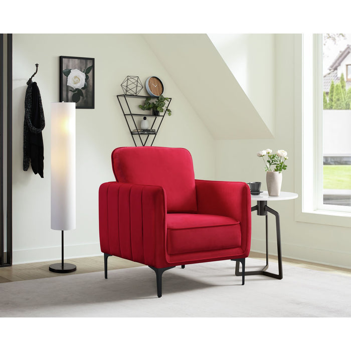 Rae Chair in Lavish 152 Red Velvet - Faith Furniture (Manhattan, KS)