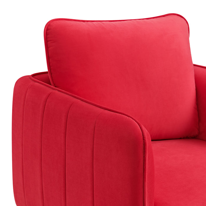 Rae Chair in Lavish 152 Red Velvet - Faith Furniture (Manhattan, KS)