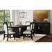 Ridgemont Dining Side Chair with White Fabric in Black with Grain (2 Per Carton) - Faith Furniture (Manhattan, KS)
