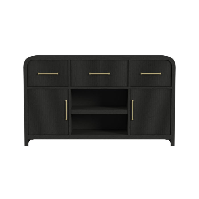 Ridgemont Server in Black with Grain - Faith Furniture (Manhattan, KS)