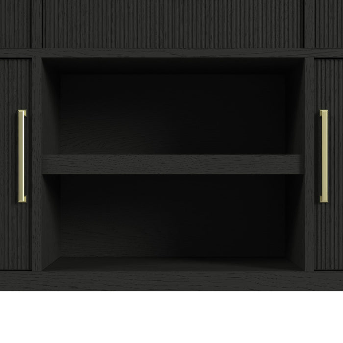Ridgemont Server in Black with Grain - Faith Furniture (Manhattan, KS)
