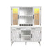 Rogen Rustic Buffet & Hutch with LED in Rustic White - Faith Furniture (Manhattan, KS)
