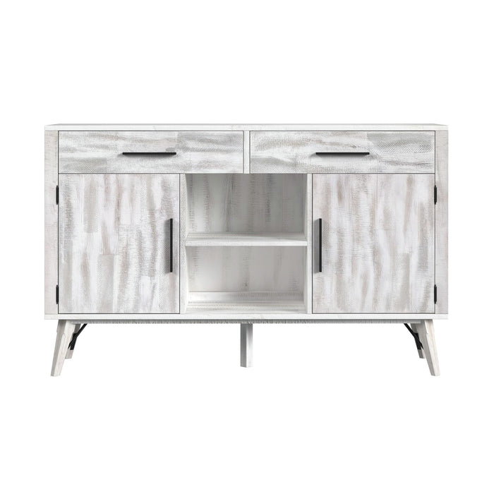 Rogen Rustic Buffet in Rustic White - Faith Furniture (Manhattan, KS)
