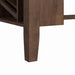 Santa Barbara Kitchen Island & 2 Counter Stools with Dark Grey Fabric in Walnut - Faith Furniture (Manhattan, KS)
