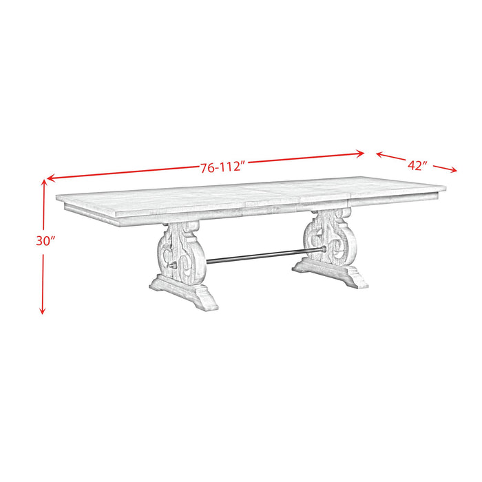 Stone Dining 6PC Set- Table, 4 Side Chairs, & Pew Bench - Faith Furniture (Manhattan, KS)
