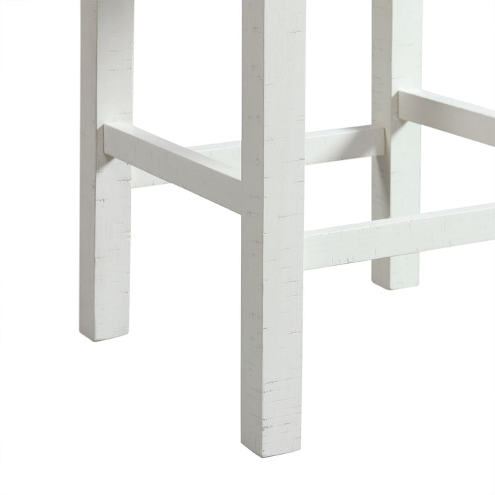 Stone Occasional Bar Table Single Pack in White (Table + Three Stools)