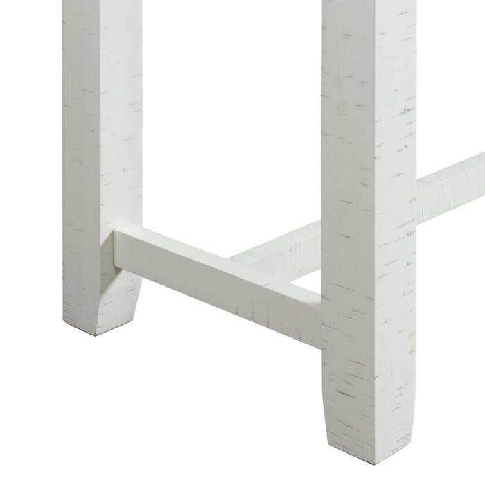 Stone Occasional Bar Table Single Pack in White (Table + Three Stools)