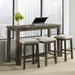 Stone Occasional Bar Table Single Pack Gray Finish (Table + Three Stools) - Faith Furniture (Manhattan, KS)
