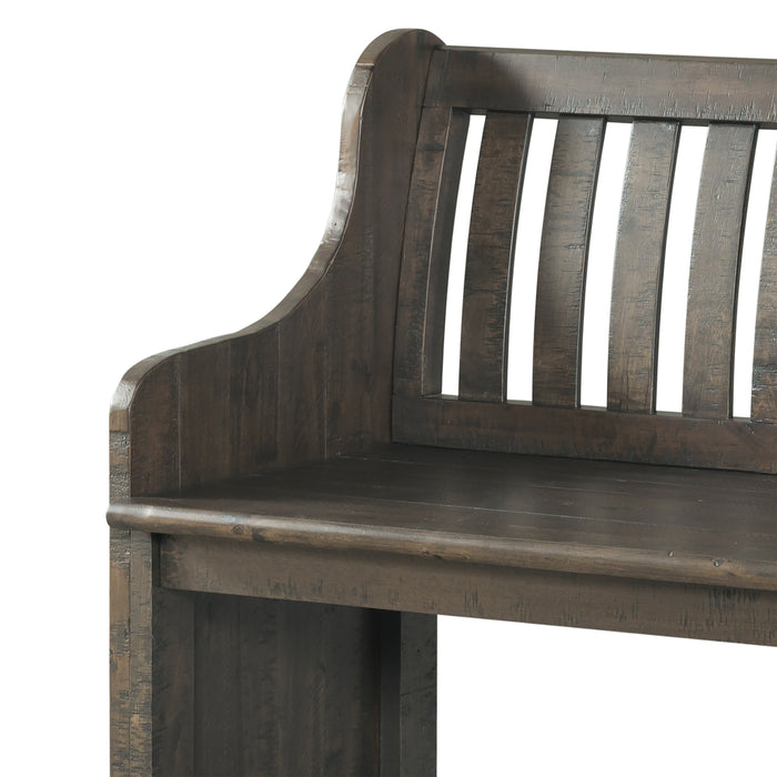 Stone Dining 6PC Set- Table, 4 Side Chairs, & Pew Bench - Faith Furniture (Manhattan, KS)