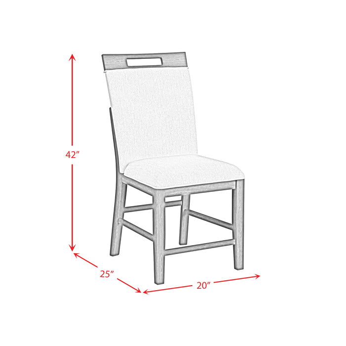 Transcend Counter Height Dining Set in Charcoal-Table and Four Chairs