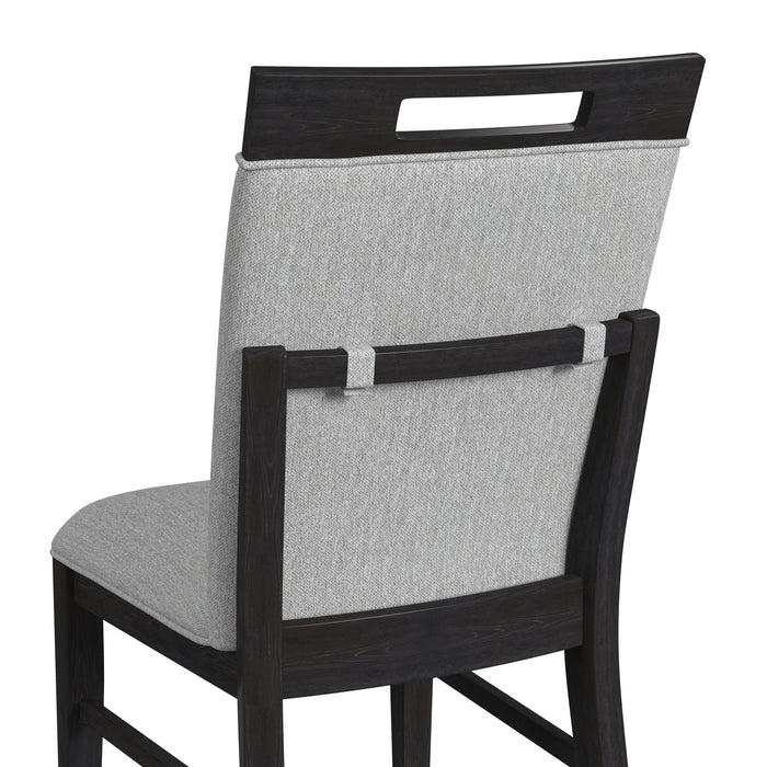 Transcend Standard Height Dining Set in Charcoal-Table and Four Chairs - Faith Furniture (Manhattan, KS)