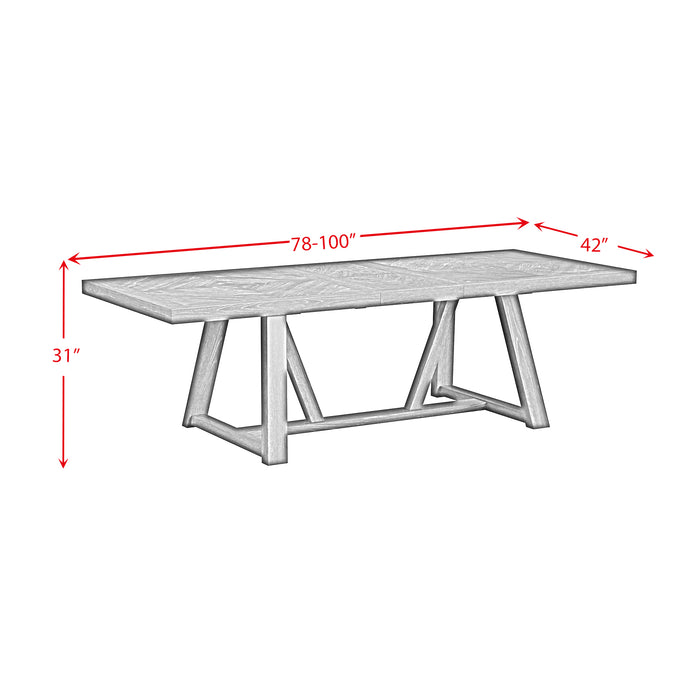 Transcend Standard Height Dining Set in Charcoal-Table and Four Chairs - Faith Furniture (Manhattan, KS)