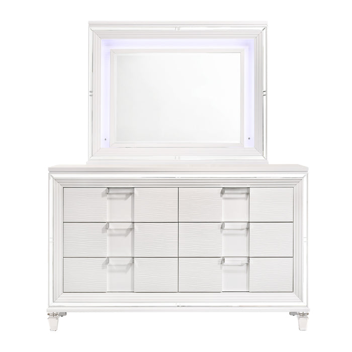 Twenty Nine Dresser & Mirror Set White