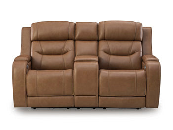 Knightington Power Reclining Loveseat with Audio Seating - Faith Furniture (Manhattan, KS)