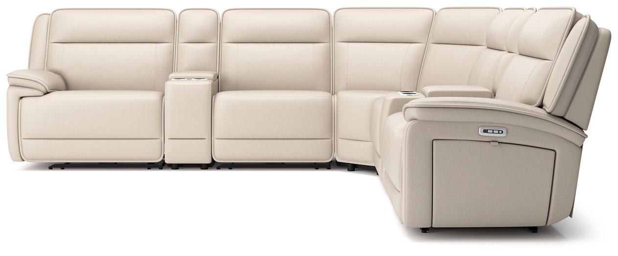 Double Deal Reclining Sectional with 2 Consoles - Faith Furniture (Manhattan, KS)