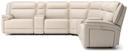 Double Deal Reclining Sectional with 2 Consoles - Faith Furniture (Manhattan, KS)