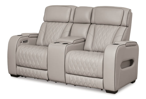 Boyington Power Reclining Loveseat with Console - Faith Furniture (Manhattan, KS)