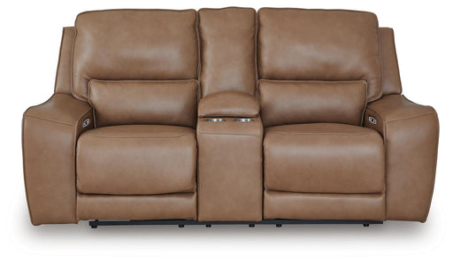 DeepWakes Power Reclining Loveseat with Console - Faith Furniture (Manhattan, KS)