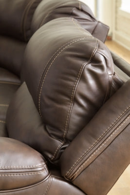 Dunleith Power Reclining Loveseat with Console - Faith Furniture (Manhattan, KS)