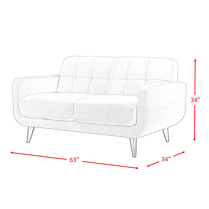 Hadley Sofa & Loveseat Set in Charcoal - Faith Furniture (Manhattan, KS)