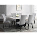 Valentino White 5PC Dining Set-Table & Four Grey Chairs - Faith Furniture (Manhattan, KS)