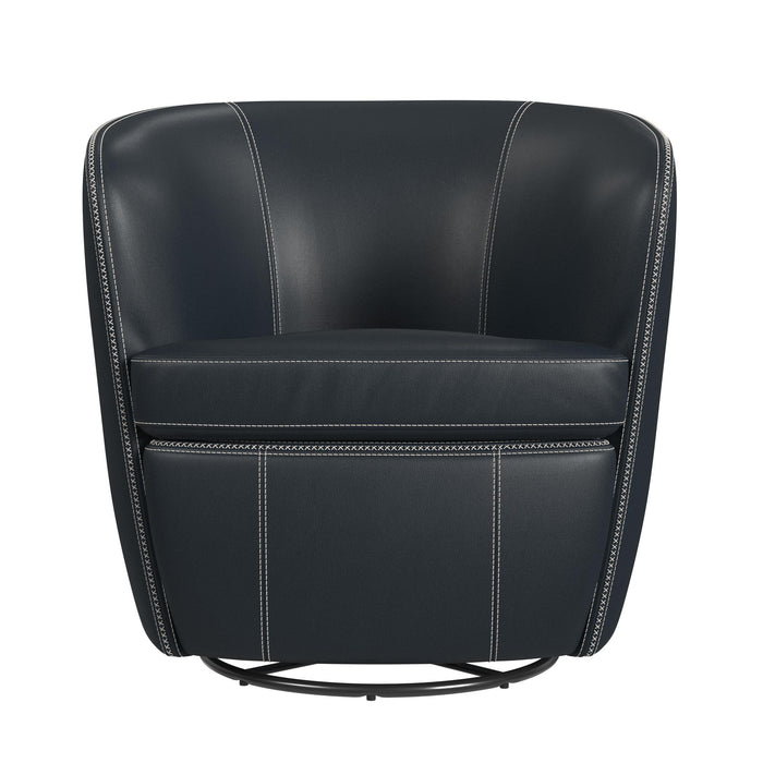 Vito Swivel Chair in Pebble Navy