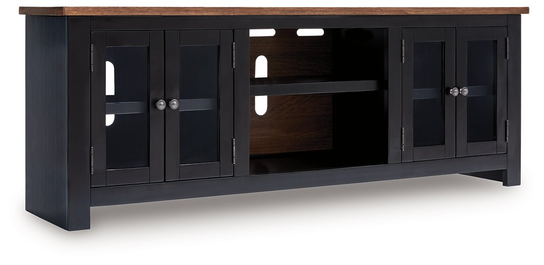 Wildenauer 76" TV Stand with Electric Fireplace - Faith Furniture (Manhattan, KS)