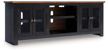 Wildenauer 76" TV Stand with Electric Fireplace - Faith Furniture (Manhattan, KS)