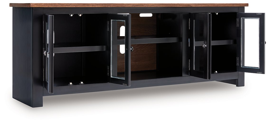Wildenauer 76" TV Stand with Electric Fireplace - Faith Furniture (Manhattan, KS)
