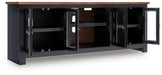 Wildenauer 76" TV Stand with Electric Fireplace - Faith Furniture (Manhattan, KS)