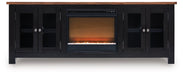 Wildenauer 76" TV Stand with Electric Fireplace - Faith Furniture (Manhattan, KS)