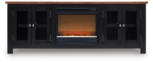 Wildenauer 76" TV Stand with Electric Fireplace - Faith Furniture (Manhattan, KS)