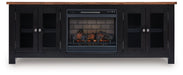 Wildenauer 76" TV Stand with Electric Fireplace - Faith Furniture (Manhattan, KS)