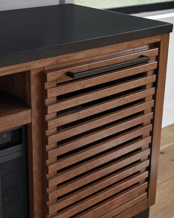 Kallari 84" TV Stand with Electric Fireplace - Faith Furniture (Manhattan, KS)