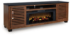 Kallari 84" TV Stand with Electric Fireplace - Faith Furniture (Manhattan, KS)