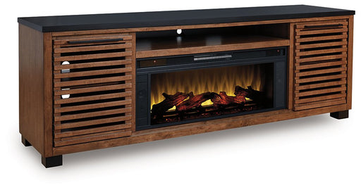 Kallari 84" TV Stand with Electric Fireplace - Faith Furniture (Manhattan, KS)