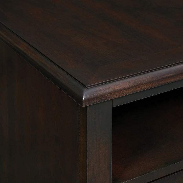 Wagner Chairside Table with USB in Cherry