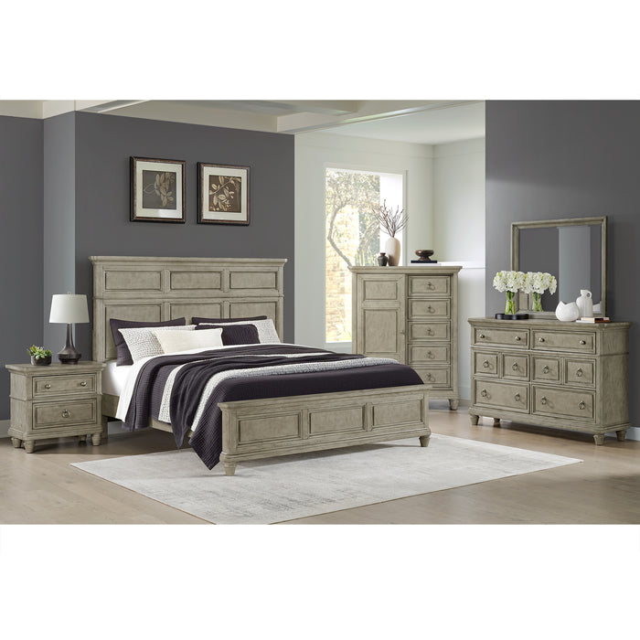 Whit-Ash Panel Bedroom Set with Door Chest - Faith Furniture (Manhattan, KS)