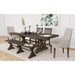 Yellowstone Dining Host Chair with Grey Fabric in Medium Brown (2 Per Carton) - Faith Furniture (Manhattan, KS)