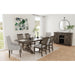 Yellowstone Dining Host Chair with Grey Fabric in Medium Brown (2 Per Carton) - Faith Furniture (Manhattan, KS)
